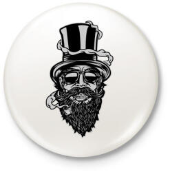 printfashion Szakáll - Kitűző, hűtőmágnes - Fehér (3073564)