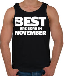 printfashion The Best are born in november - Férfi atléta - Fekete (5429256)