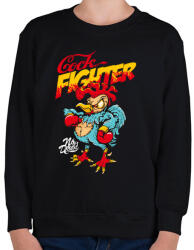 printfashion Harcos kakas - Gyerek pulóver - Fekete (41449)