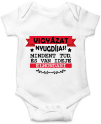 printfashion Vigyázat nyugdíjas - Baba Body - Fehér (9064099)