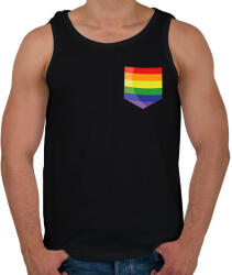 printfashion Szivárvány zseb - Férfi atléta - Fekete (10427931)