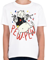 printfashion Pew pew madafakas hörcsög - Gyerek póló - Fehér (11117928)