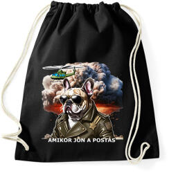 printfashion amikor jön a postás - franciabuci - Sportzsák, Tornazsák - Fekete (15217518)