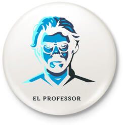 printfashion Money Heist - Professor - Kitűző, hűtőmágnes - Fehér (4273325)