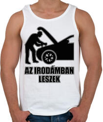 printfashion Autószerelő iroda - Férfi atléta - Fehér (13773755)