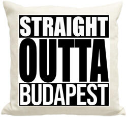 printfashion Straight Outta Budapest - Párnahuzat, Díszpárnahuzat - Lenvászon (934204)