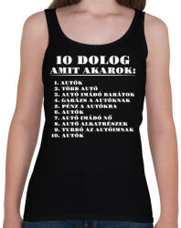 printfashion 10 dolog amit akarok - Női atléta - Fekete (13776056)