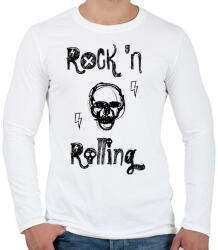 printfashion rock'nrolling - Férfi hosszú ujjú póló - Fehér (1519661)
