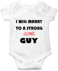 printfashion Egy erős júniusi pasihoz fogok hozzá menni - Baba Body - Fehér (1426845)