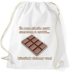 printfashion A csoki és én. . . - Sportzsák, Tornazsák - Fehér (3397492)