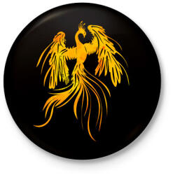 printfashion Főnix - Kitűző, hűtőmágnes - Fekete (14029867)