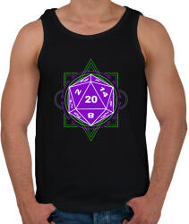 printfashion Sci-Fi D20 (Lila-Zöld) - Férfi atléta - Fekete (2654245)