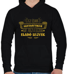printfashion Legjobb eladó legyek - Férfi kapucnis pulóver - Fekete (8806224)