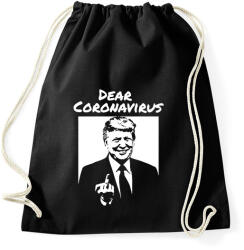 printfashion Dear coronavirus - Sportzsák, Tornazsák - Fekete (6015221)