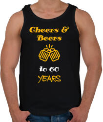 printfashion CHEERS AND BEERS 60 YEARS - Férfi atléta - Fekete (1771452)
