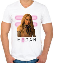 printfashion Megan baba - Férfi V-nyakú póló - Fehér (13159843)