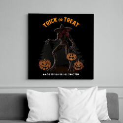 printfashion Trick or Treat demogorgon - Vászonkép - Fekete (14527902)