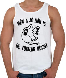 printfashion Még a jó nők is be tudnak rúgni - Férfi atléta - Fehér (16559835)