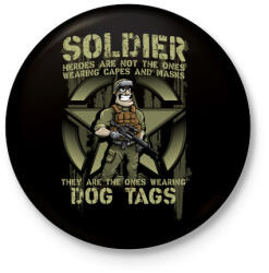 printfashion Dog Tags - Kitűző, hűtőmágnes - Fekete (3093131)