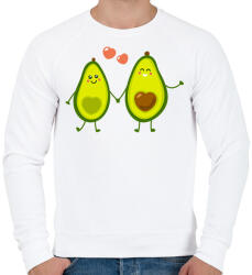 printfashion Avokádó pár - Férfi pulóver - Fehér (11902772)