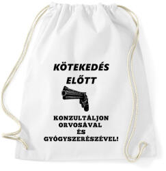 printfashion KÖTEKEDÉS ELŐTT - Sportzsák, Tornazsák - Fehér (1681901)