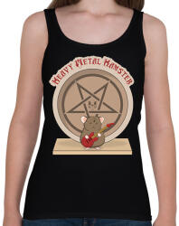 printfashion Heavy Metal Hamster - Női atléta - Fekete (14490161)