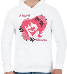 printfashion A legjobb édesanya - Férfi kapucnis pulóver - Fehér (4829317)