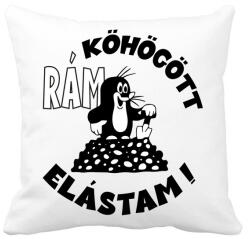 printfashion Kisvakond - rám köhögött elástam - Párnahuzat, Díszpárnahuzat - Fehér (4743607)