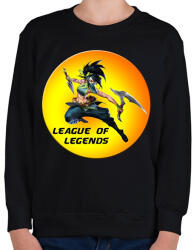 printfashion League of Legends Akali - Gyerek pulóver - Fekete (13056049)