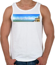 printfashion Balaton Panoráma - Férfi atléta - Fehér (13227767)