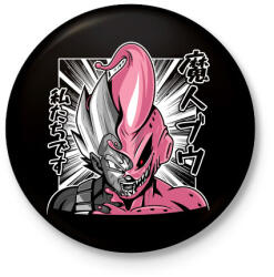 printfashion Vegeta Buu fusion - Kitűző, hűtőmágnes - Fekete (5382486)