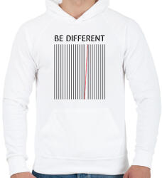 printfashion Be different - Férfi kapucnis pulóver - Fehér (7292198)