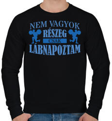 printfashion Csak lábnapoztam - Férfi pulóver - Fekete (8953639)