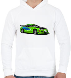 printfashion Halálos iramban - Férfi kapucnis pulóver - Fehér (2486147)