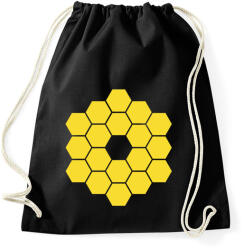 printfashion JWST James Webb Space Telescope - Sportzsák, Tornazsák - Fekete (7580382)