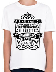 printfashion Asszisztens - Gyerek póló - Fehér (1843066)