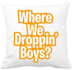 printfashion Where we droppin - Párnahuzat, Díszpárnahuzat - Fehér (2320537)