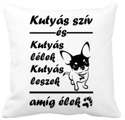 printfashion Kutyás szív és kutyás lélek - Párnahuzat, Díszpárnahuzat - Fehér (5968081)