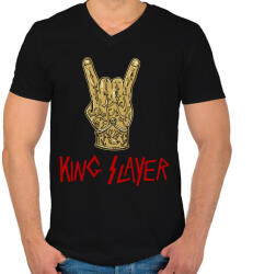 printfashion King Slayer - Férfi V-nyakú póló - Fekete (1457861)