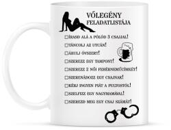 printfashion Vőlegény feladatlistája - Bögre - Fehér (7557257)