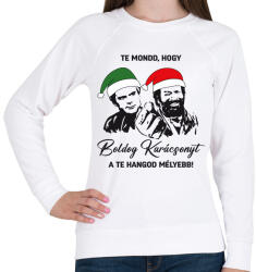 printfashion Te mondd, hogy karácsony! - Női pulóver - Fehér (14896043)