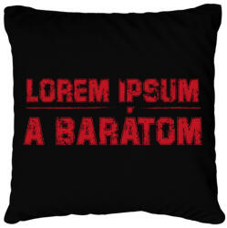 printfashion Lorem ipsum a barátom - Párnahuzat, Díszpárnahuzat - Fekete (12692399)