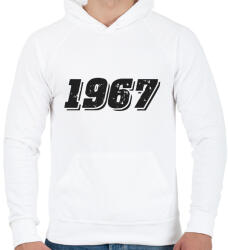 printfashion 1967 - Férfi kapucnis pulóver - Fehér (6175430)