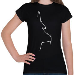 printfashion Gripen vonalas - Női póló - Fekete (15553179)