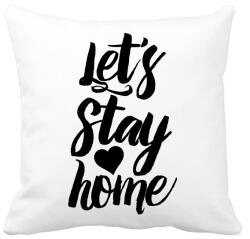 printfashion Let's Stay Home - Párnahuzat, Díszpárnahuzat - Fehér (2353077)