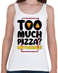 printfashion Túl sok pizza? - Női atléta - Fehér (9405853)