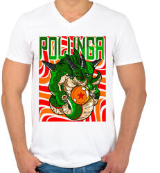 printfashion POLUNGA - DBZ - Férfi V-nyakú póló - Fehér (12489650)