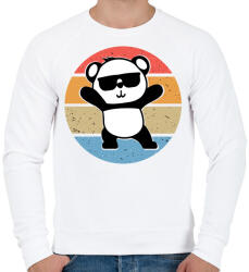 printfashion Panda Love - Férfi pulóver - Fehér (5451654)