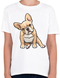 printfashion Francia bulldog - Gyerek póló - Fehér (1921261)