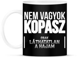 printfashion Láthatatlan a hajam - Bögre - Fekete (8259269)